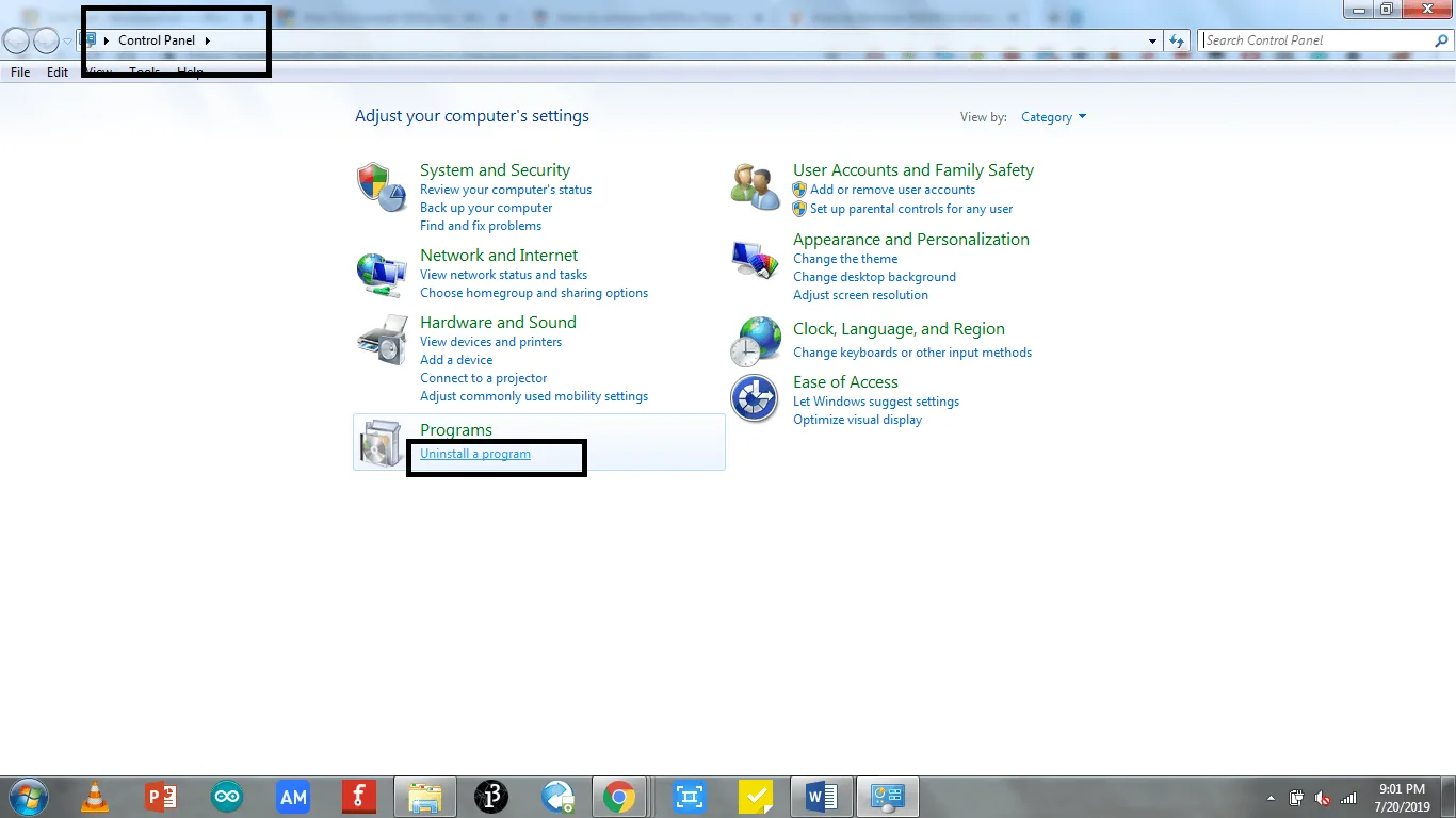 Uninstall-KMSPico-click-on-uninstall-a-program.