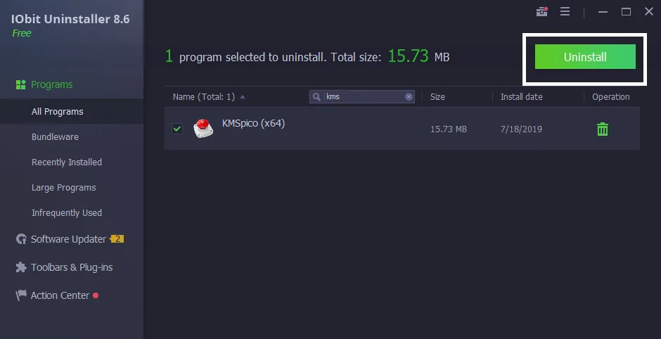 press-uninstall-in-iobit-uninstaller.